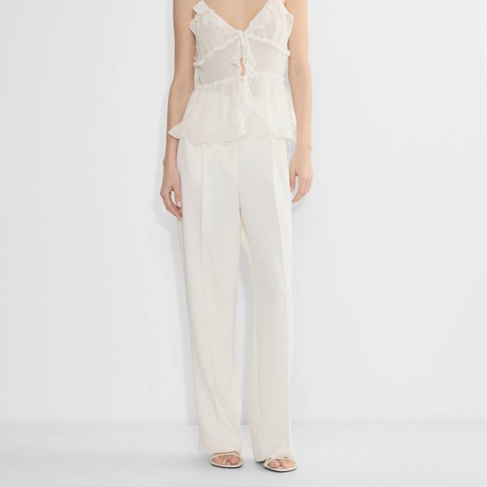 Aritzia The Effortless Pant NWOT (Size 0, Light Birch / Ivory)